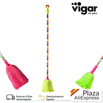 

VIGAR Ladybug Mop, Material: polypropylene, microfiber, stick: Steel, Green, dimensions: 10x10x158 cm