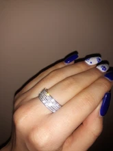 Anillo de acero de estilo Retro Vintage para mujer, joyería de 5 fila de cristales transparentes, anillos de boda de compromiso de acero inoxidable a la moda, gran oferta