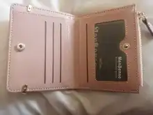 Cartera pequeña para mujer, monedero pequeño, billetera pequeña con broche para tarjeta de mujer