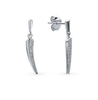 

Silver earrings with cubic zirconia sunlight sample 925