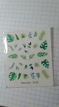 Nail-Sticker Decals-Decoration 1-Sheet Leaves-Slider Spring Flower DIY 3D