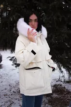 Winter Jacket Coat Parkas Fitaylor Zipper-Down Natural Women Outerwear Snow Warm Thick