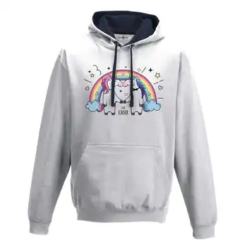 

Hood Sweatshirt Bico Valentine Love Forever Unicorns Sweethearts S white-navy