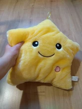 34CM Creative Toy Luminous Pillow Soft Stuffed Plush Glowing Colorful Stars Cushion Led