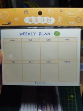 JIANWU-Bloc de notas Kawaii para hacer lista, Plan semanal, suministros de papelería de planificación diaria, escuela y oficina, 100 hojas/50 hojas