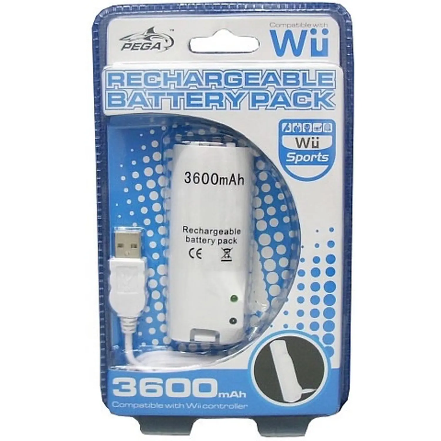 Rechargeable battery 3600mAh WiiReplacement Parts & Accessories