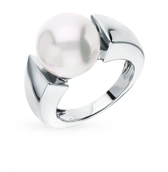 

Silver ring with pearls sunlight sample 925
