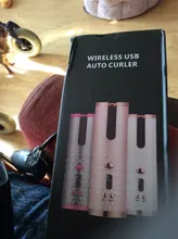 Rizador de pelo automático inalámbrico, rizador de pelo recargable por USB, rizador de pelo de cerámica con pantalla LCD