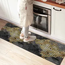 Else черные облака желтый геометрический ikat 3d принт Нескользящая микрофибра кухня счетчик современный декоративный моющийся коврик