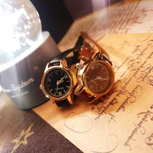 Relojes retro de lujo para mujer, pulsera pequeña de diseño de damas, de cuero vintage