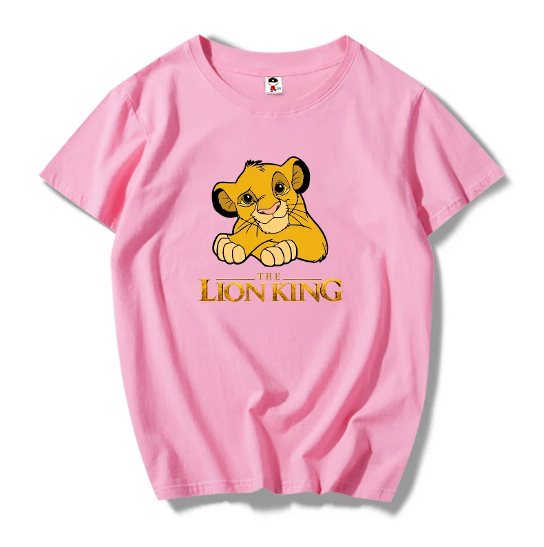 Женская футболка с принтом летняя Милая женская футболка с изображением Льва зарайна вадиминга, Женская Футболка 2XL 3XL, большие размеры - Цвет: pink