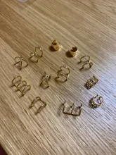 Pendiente de cartílago falso para mujeres y hombres, Clips de oreja sin Piercing, de hojas doradas, joyería, regalos al por mayor