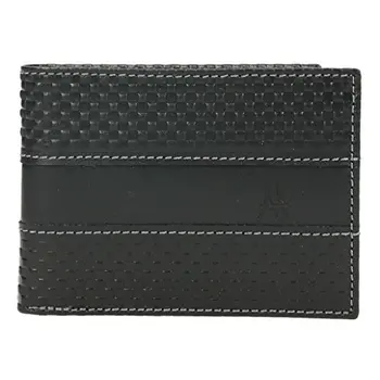 

Men's leather wallet. Multiple slots and compartments. Landscape. Made in Spain. Black Color