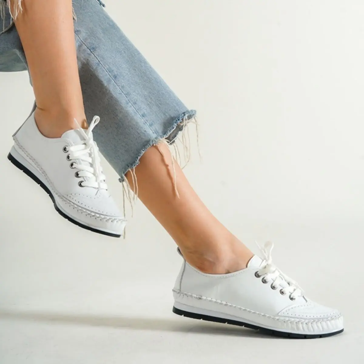 Multicolored Flat Shoes Genuine Leather 2022 Summer Fashion Light Comfortable Sweatproof Stylish Soft Thermo Sole