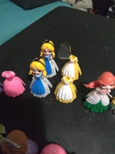 24 unids/set 5-8cm de princesa de Disney juguetes Snow White Sofía Belle Cenicienta Alice Anna dormir belleza vestido cambiante regalo