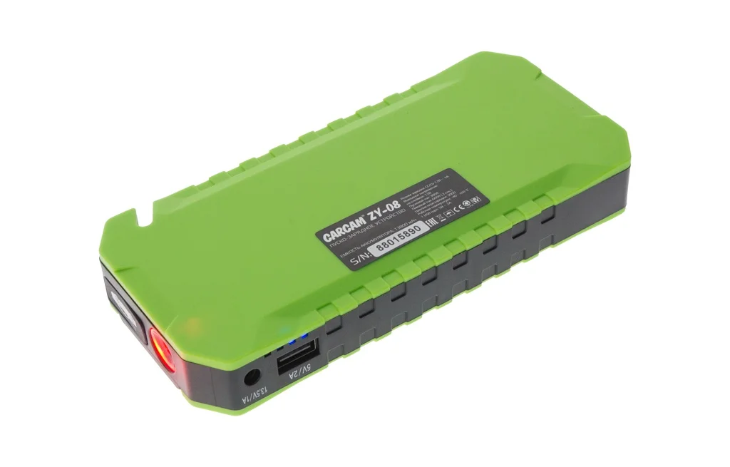CARCAM JUMP STARTER ZY-08 с пуско-зарядным устройством на 13800 мАч