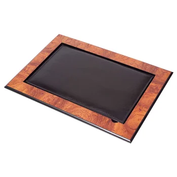 

Leather&Wood Desk Pad With Cover For Desk Sets (Desk Organizer Office Accessories)