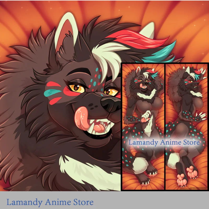 

Dakimakura Anime Furry Pike (Muttasaur) LitchieDraw Double Sided Print Pillowcase Life Size Body Pillow Cover