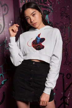 

Angemiel Wear Chipped The White Short Hooded Sweatshirt