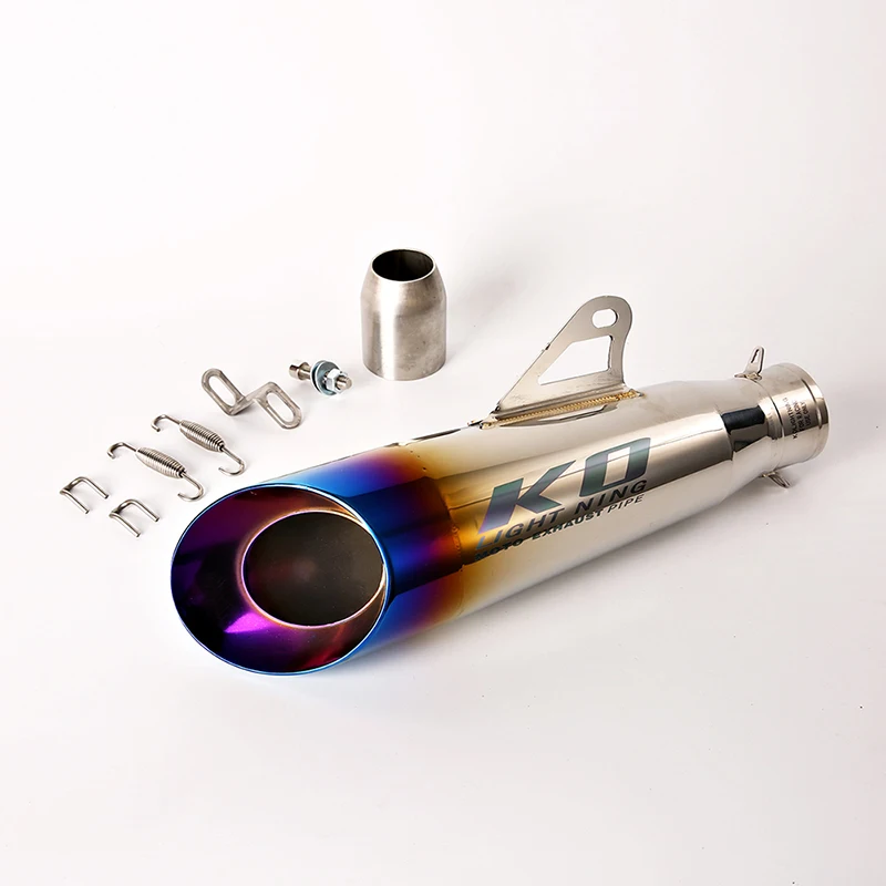 

Colorful Stainless Steel 51mm Inner Exhaust Muffler Pipe Motorcycle Exhaust Tips No Db Killer Escape for Z400 YZF-R3 MT-03 Z650