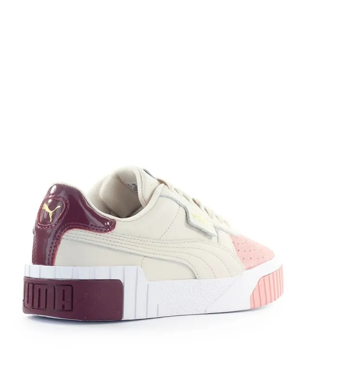 puma cali remix cream color block sneakers