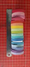 20 rollos color sólido cinta Washi delgada conjunto Arco Iris cinta adhesiva para DIY Scrapbooking papelería regalo de Navidad