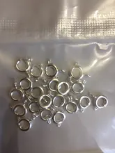 20 unids/lote de 6mm, cierre de anillo de resorte dorado con anillo de salto abierto, cierre de joyería para cadena, collar, pulsera, conectores, fabricación de joyas