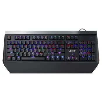 

LESHP Low Power Consumption Adjustable Brightness & Frequency Wired Multimedia Mechanical Backlight Game Gaming Keyboard