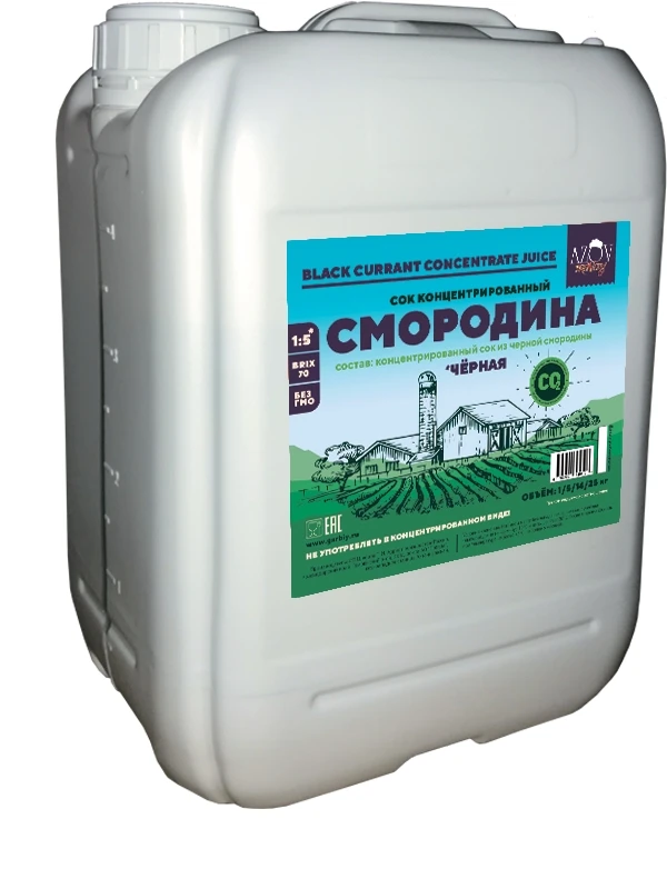 Концентрированный сок Черной смородины 5 кг. AZOV BREWERY для вина дистилляции
