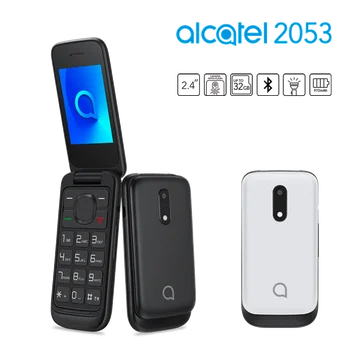

Alcatel 2053D white Feature Phone, Clamshell, older people, Radio, camera, Dual Sim,Bluetooth