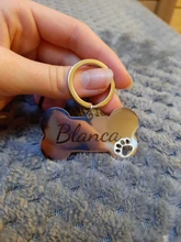 Collar personalizado para perro, etiqueta de identificación, grabado, Nombre de mascota para gato, cachorro, colgante, llavero, hueso, accesorios para mascotas