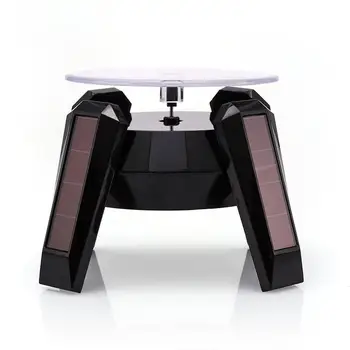 

Solar Showcase Automatic Rotating Stand 360 Turntable with Light For Necklace Bracelet Watch Phone Earring Display