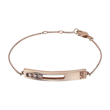 

Red gold bracelet with diamond э02бр111725