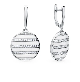 

Silver earrings with cubic zirconia sunlight