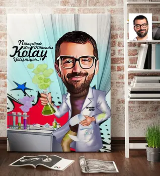 

Personalized Mr Chemical Engineer Cartoon Canvas Table (70x100 cm.) 1