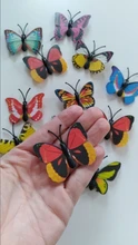 12 Uds mariposa artificial de plástico figuras de acción insectos modelo niños juguete para regalo educativo