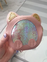 Bolso cruzado de lentejuelas para niños y bebés, monedero pequeño de piel sintética con diseño de gato bonito