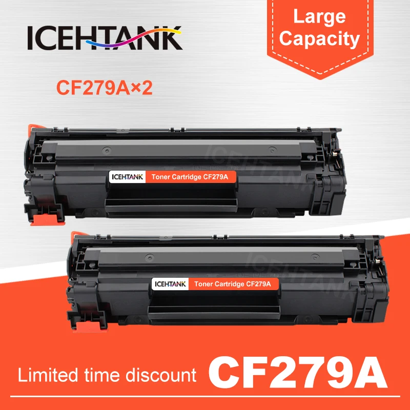 

ICHTANK 2 Pack CF279A CF279 279 279A 79A Toner Cartridge Compatible for HP LaserJet Pro M12 M12a M12W M26 M26a M26nw
