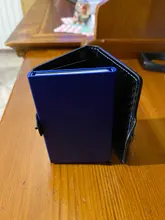 Tarjetero de Metal RFID con botón para hombre, Cartera de fibra de carbono con protección, delgada, antirrobo, 2021