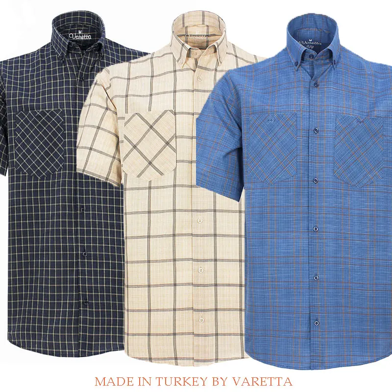 

camisa masculina Cotton Short Sleeve Mens Shirts Casual Plaid Summer Shirt Trend 2022 Men's clothing argentina Tukey by Varetta