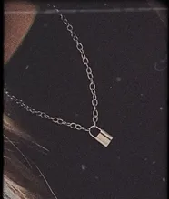 Cadena de eslabones Punk para mujer, colgante con candado de color dorado y plateado, joyería Punk