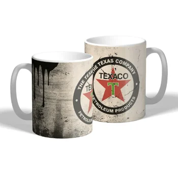 

TEXACO cup cafe you Motorcycle Car cup Mugs Becher Tazza Mug Caneca Coffee