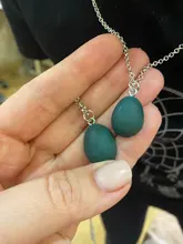 OATHYAN-colgantes de aguacate y fruta para mujer, collar de cadena larga con forma de corazón, joyería