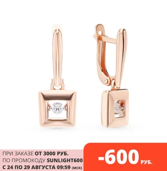 

Silver earrings with cubic zirconia sunlight sample 925 test