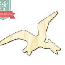 Динозавр вырезанный по дереву-на заказ Выберите свой размер-лазерная резка Деревянные Художественные товары для рукоделия Настенный декор свадебный детский DCS0163