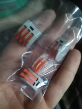 Cable-Connectors Splicing Spring Push-In-Terminal-Block Fast-Wire LED Universal Mini