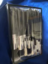 Conjunto de negras brochas maquillaje BEILI, brochas profesionales de pelo Natural de cabra, brochas para base de maquillaje en polvo, brochas para mezclar ojos y maquillaje