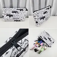 Heat Transfer Makeup Bag Lovely Alpaca Print Cosmetic Bag Small Toiletry Bag for Ladies and Girls Gifts High Quality Pencil Case 6