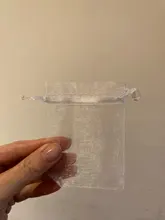 100 unids/lote 5x 7/7x 9/10x15cm bolsas de joyería de Organza bolsa de lazo de Organza bolsa de embalaje de la joyería bolsas joyería bolso bolsa de