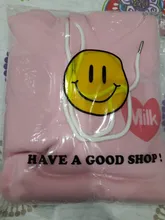 Sweatshirts Hooded Long-Sleeve Printed Female Thick Cute Cartoon Back Velvet